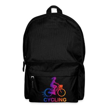 Rainbow Gradient Cyclist - Rucksack - Schwarz - Vorne