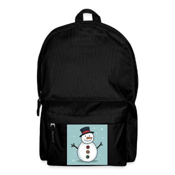 Bonhomme de neige coloré boutonné - Sac à dos - noir - Devant