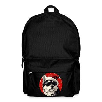 Père Noël husky avec des lunettes de soleil - Sac à dos - noir - Devant