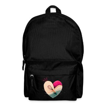 Heart with Crown - Baking - Backpack - black - Front