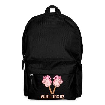 Weihnachten Zwillinge Steckenpferde 02 - Rucksack - Schwarz - Vorne