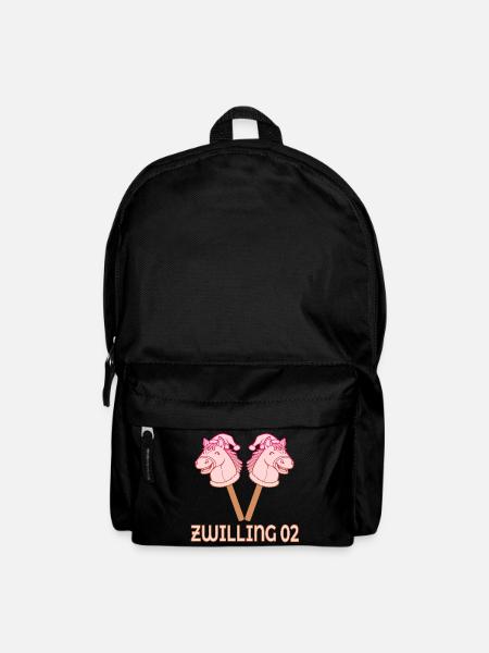 Weihnachten Zwillinge Steckenpferde 02 - Rucksack - Schwarz