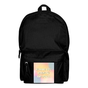 Kraft Frieden wünschen - Rucksack - Schwarz - Vorne