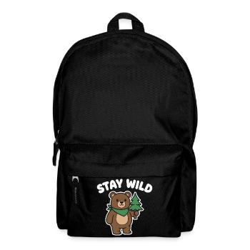 Stay Wild Bär Waldfreund - Rucksack - Schwarz - Vorne
