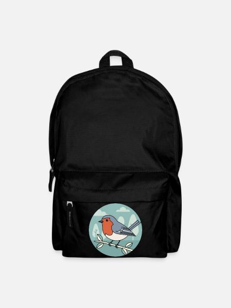 Rotkehlchen - Rucksack - Schwarz