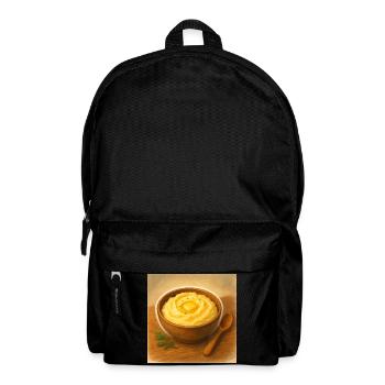 Kartoffelpüree im Topf - Rucksack - Schwarz - Vorne