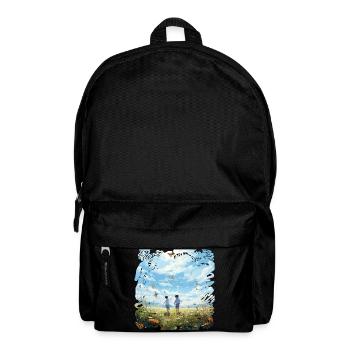 Carefree children's friends in butterfly flight - Backpack - black - Front
