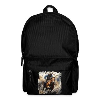 Style de peinture dynamique du Wild West Rider - Sac à dos - noir - Devant