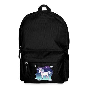 Pastel Unicorn Starry Sky - Backpack - black - Front