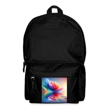 Abstrakte Blumenwellen 1 - Rucksack - Schwarz - Vorne
