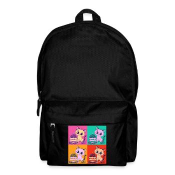 Gâteau pour chat dent sucrée Gâteau Snacking Pâtisserie Sucré - Sac à dos - noir - Devant
