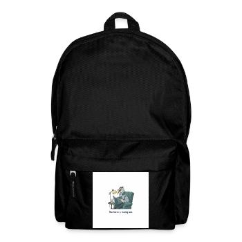 Quantenvogel-Lesen im Sessel - Rucksack - Schwarz - Vorne