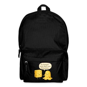 Valentine's Day Couple Cheese Love Saying Funny Love - Backpack - black - Front