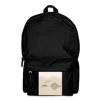 Da biste platt, nä – Lustiges Fisch Design - Backpack - black - Front