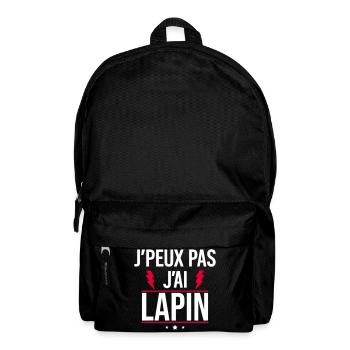 I Can't I Have Rabbit Humor Rabbit - Backpack - black - Front