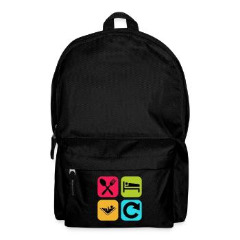 Eat Sleep Read Repeat Funny Quote Book - Backpack - black - Front