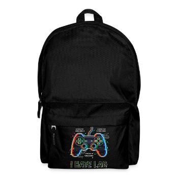 I Hate Lag Glitch - Rucksack - Schwarz - Vorne