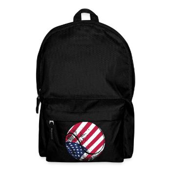 Patriotischer Tennisball Amerikanische Flagge Sportfan Gif - Rucksack - Schwarz - Vorne