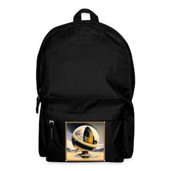 Sphère cosmique au-dessus d’une île déserte surréaliste - Sac à dos - noir - Devant