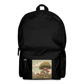 Mushroom kingdom - Backpack - black - Front