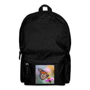 Monarch Butterfly on Verbena Macro - Backpack - black - Front