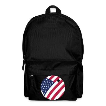 USA Flagge Tischtennisball Patriotisches Tischtennis - Rucksack - Schwarz - Vorne