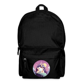 Moon tea unicorn in the evening - Backpack - black - Front