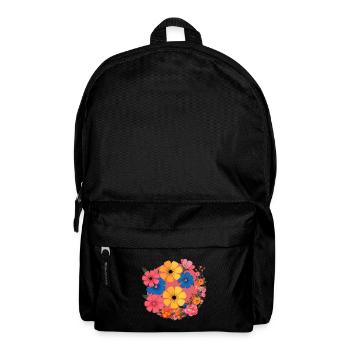 Flowers in retro pop - Backpack - black - Front