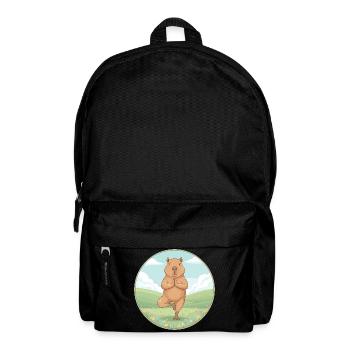 Zen Capybara Yoga Pose Achtsamkeitskunst - Rucksack - Schwarz - Vorne