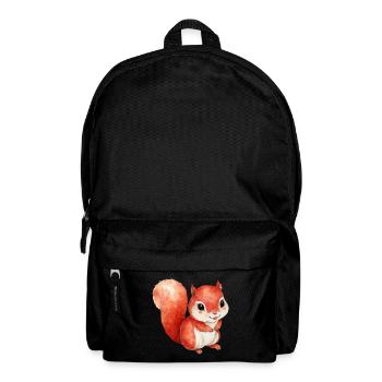 Forest Animal, Cute Squirrel for Kids - Backpack - black - Front