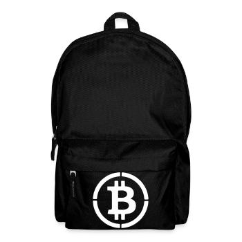 Bitcoin Logo B Symbol Stencil Vector - Backpack - black - Front