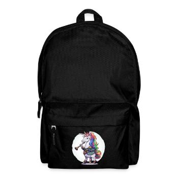 Colorful unicorn with trumpet - Backpack - black - Front