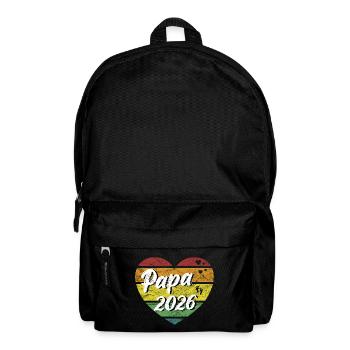 Papa 2026 Vater 2026 werdender Papa retro vintage - Rucksack - Schwarz - Vorne