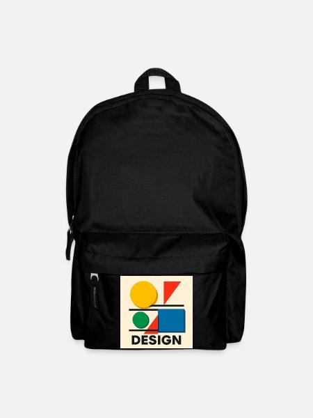 Geometry Bauhaus Colorful Composition - Backpack - black