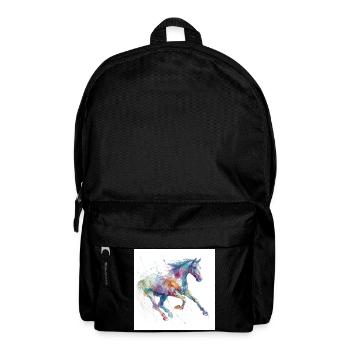 Vivid Watercolor Horse - Backpack - black - Front