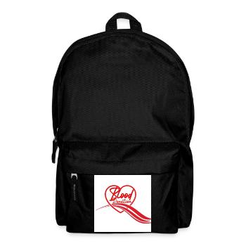 Herz-Logo der Blutspende - Rucksack - Schwarz - Vorne