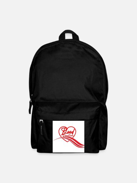 Blood Donation Heart Logo - Backpack - black