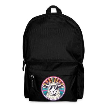 Mouton solaire avec des lunettes de soleil rétro - Sac à dos - noir - Devant
