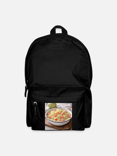 Creamy cabbage and tomato salad - Backpack - black