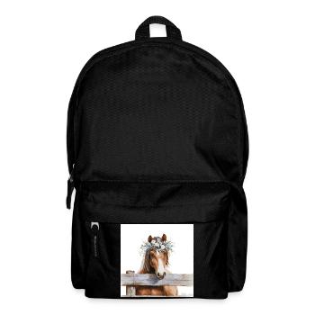 Floral Crowned Horse - Backpack - black - Front