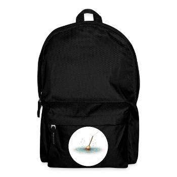Angelschwimmer im Wasser – minimalistisch - Rucksack - Schwarz - Vorne