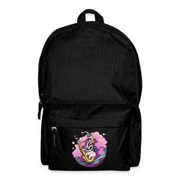 Saxophon-Einhorn im Nebelzauber - Rucksack - Schwarz - Vorne