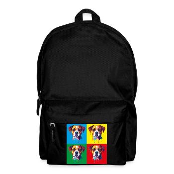 Pop Art Dog Four-Color - Backpack - black - Front