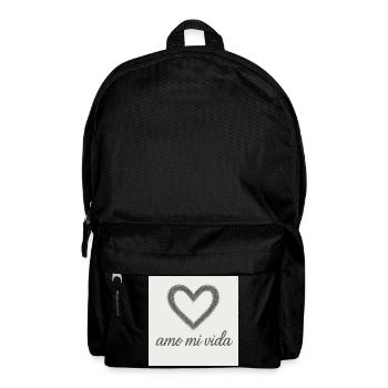 Herz und Lebensfreude - Rucksack - Schwarz - Vorne