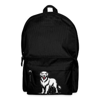 Golden Retriever in a Proud Pose - Backpack - black - Front