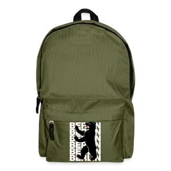 BERLINER BÄR POWER! BERLINLIEBE HAUPTSTADT - Rucksack - Olivgrün - Vorne