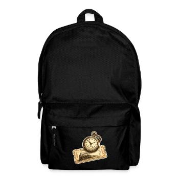 Historische Uhr Lokomotive - Rucksack - Schwarz - Vorne