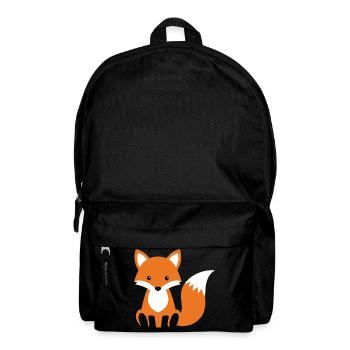 Süßer sitzender Fuchs minimalistischen Stil - Rucksack - Schwarz - Vorne