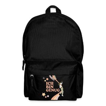 Ich bin Genug – Pastell Regenbogen Held - Rucksack - Schwarz - Vorne