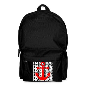 HAMBURG ANKER ROT, HAFEN, MOIN, HH, NORDDEUTSCH - Rucksack - Schwarz - Vorne